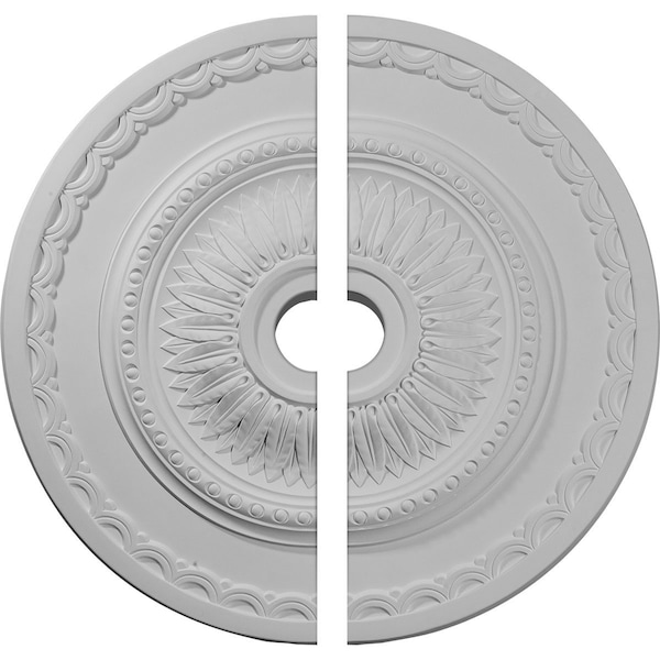 Ekena Millwork Sunflower Ceiling Medallion, Two Piece (Fits Canopies up to 5 5/8"), 29 1/2"OD x 3 5/8"ID x 1 5/8"P CM29SF2 - main
